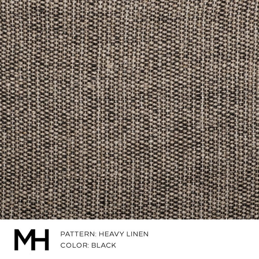 Heavy Linen Black Fabric Swatch