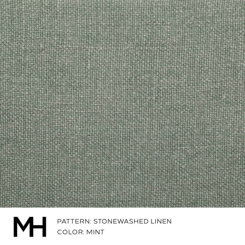 Stonewashed Linen Mint Fabric Swatch