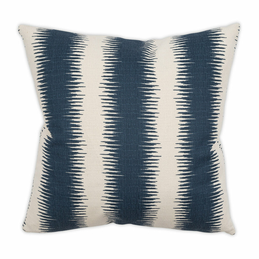 Moss Home Soundwaves PIllow, 22" throw pillow, accent pillow, decorative pillow, soundwaves pillow in indigo