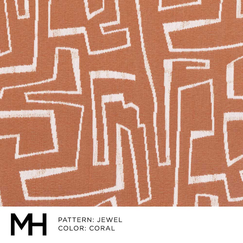 Jewel Coral Fabric Swatch Moss Studio Moss Home