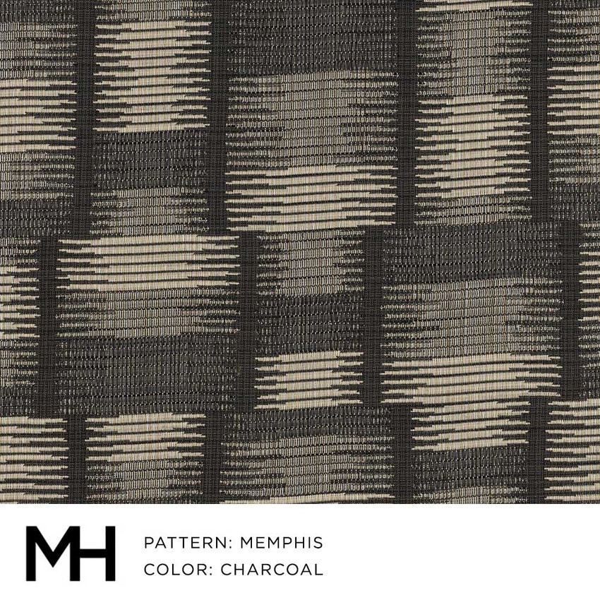 Memphis Charcoal Fabric Swatch