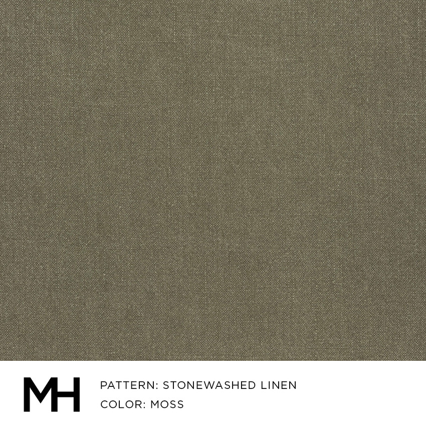 Stonewashed Linen Moss Fabric Swatch