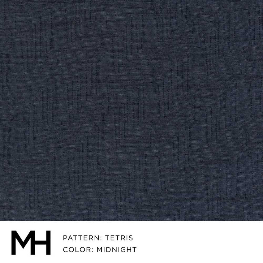 Moss Home Tetris Fabric by the Yard in Midnight