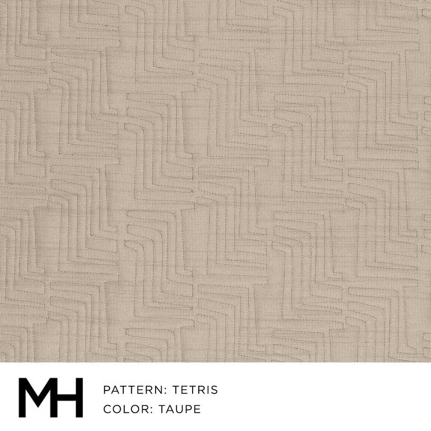 Moss Home Tetris Fabric by the Yard in Taupe