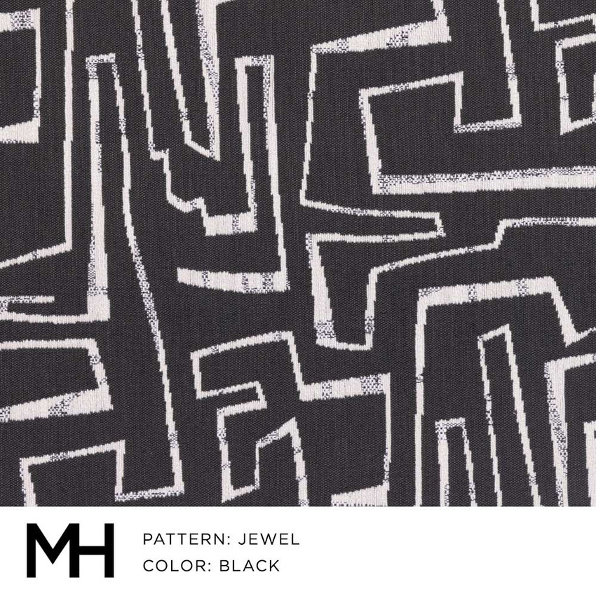 Moss Home Jewel Fabric by the Yard in Black