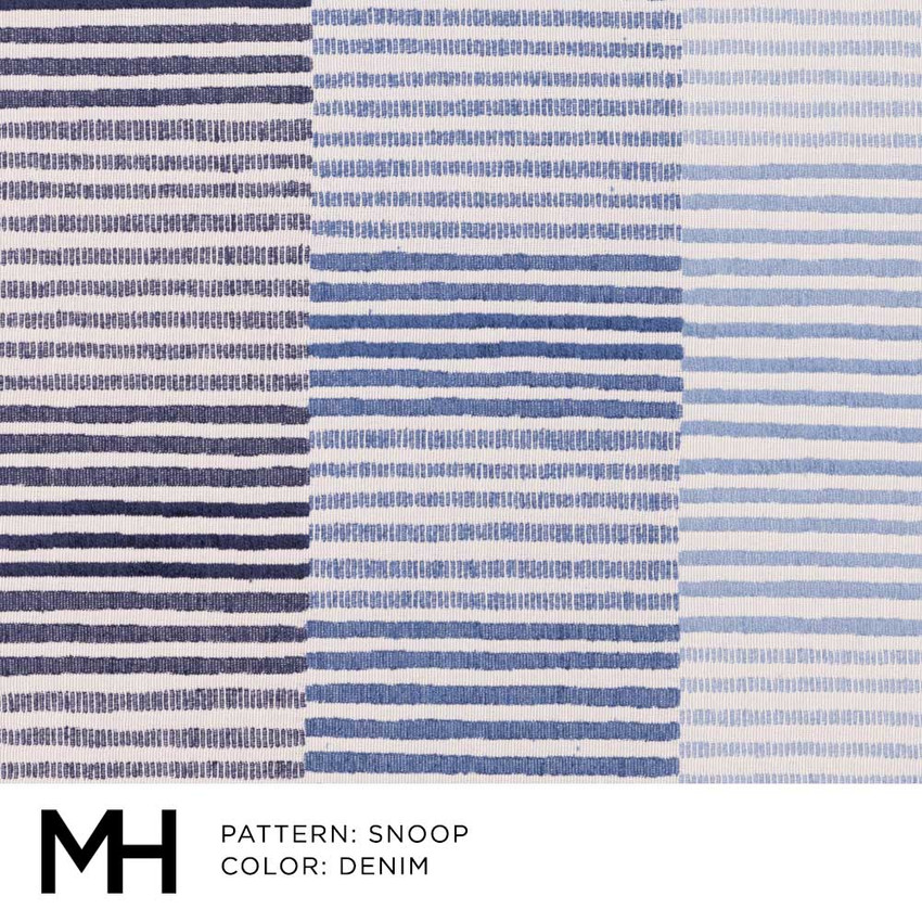 Moss Home Snoop Fabric by the Yard in Denim