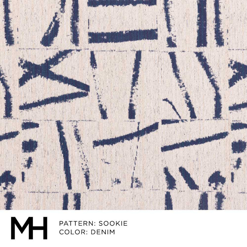 Moss Home Sookie Fabric by the Yard in Denim