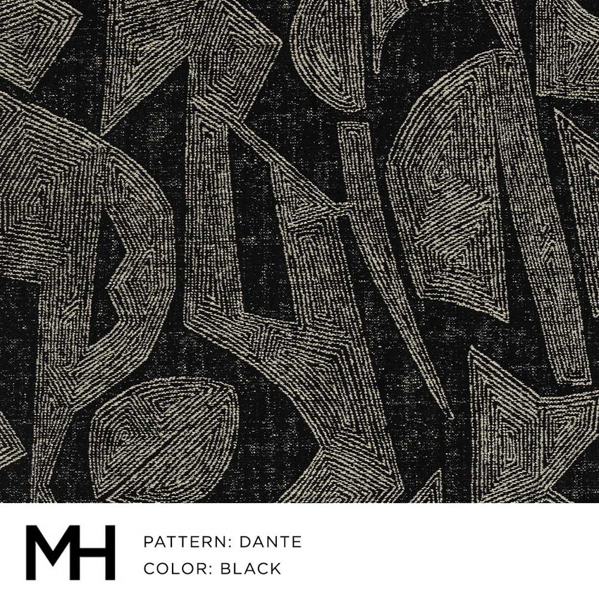 Moss Home Dante Black Fabric Swatch