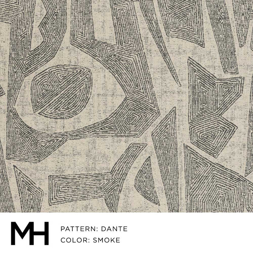 Moss Home Dante Fabric by the Yard in Smoke