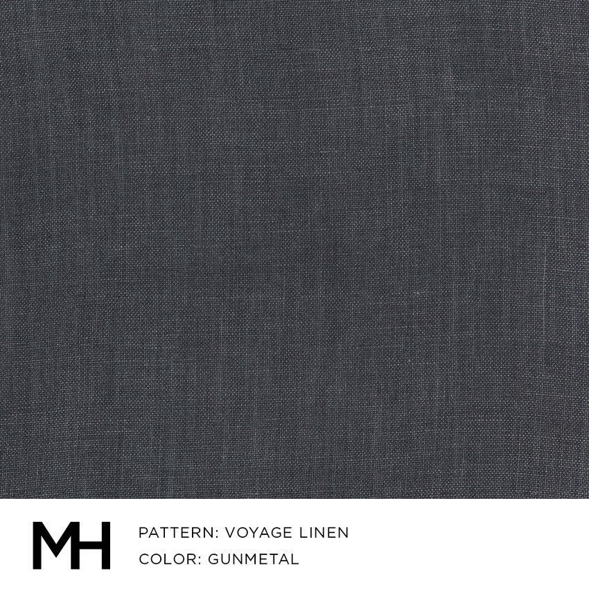 Moss Home Voyage Linen Gunmetal Fabric by the Yard