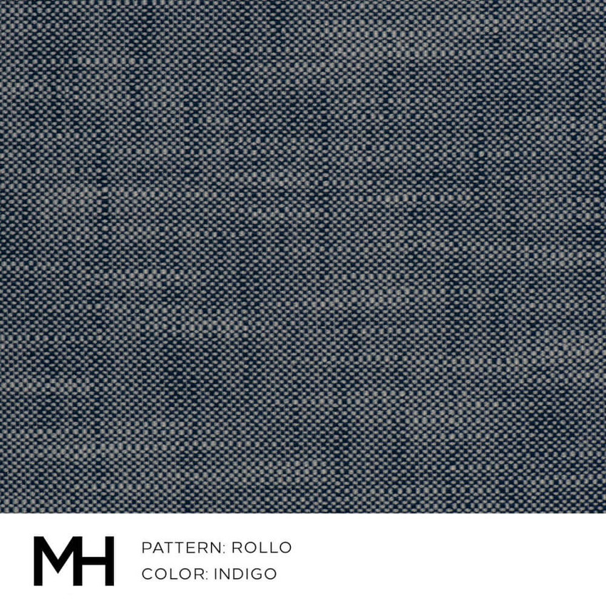 Moss Home Rollo Indigo Fabric by the Yard