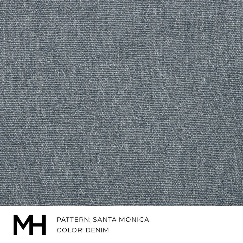 Dark Blue (Stone) Washed Cotton Denim Fabric - (Thin & Lightweight) -