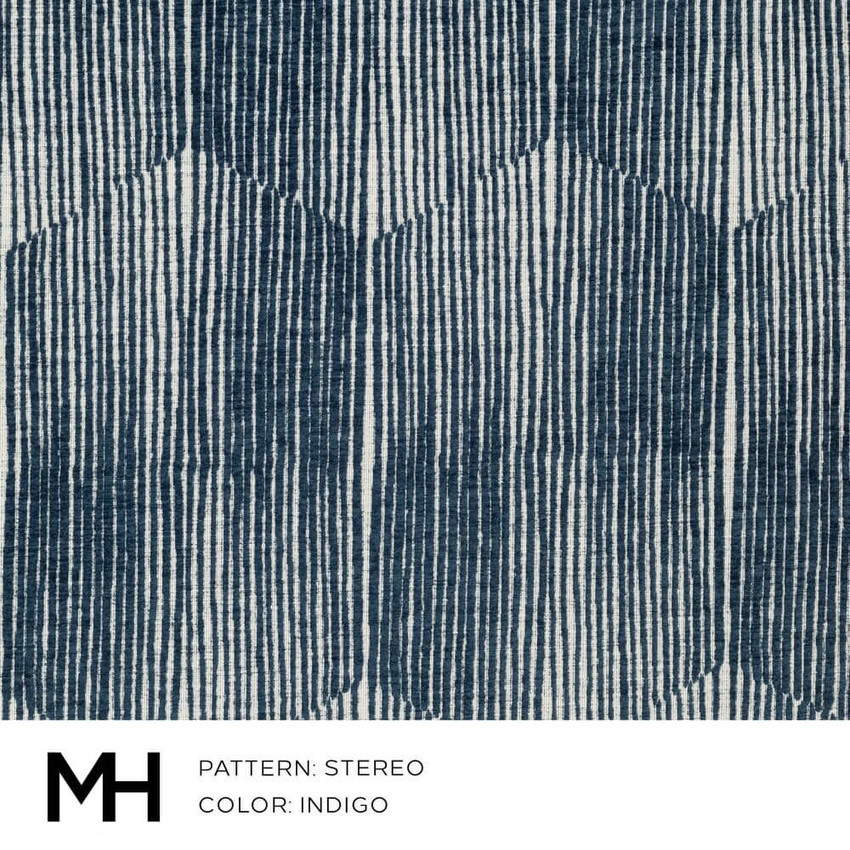 Moss Home Stereo Indigo Fabric by the Yard