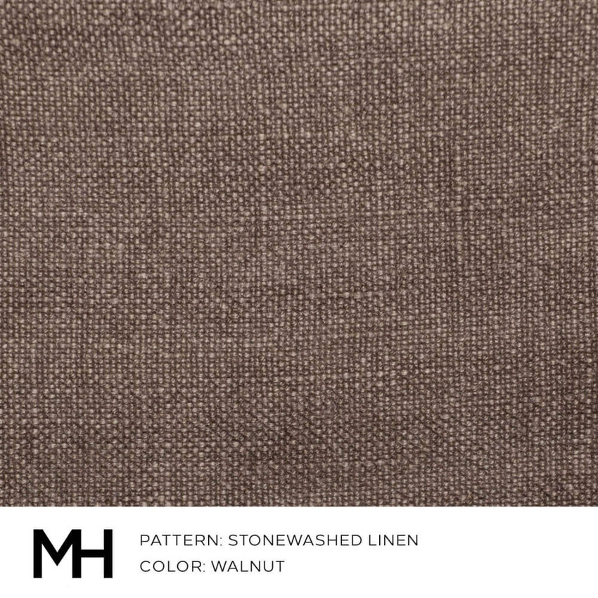 Moss Home Stonewashed Linen Walnut Fabric by the Yard