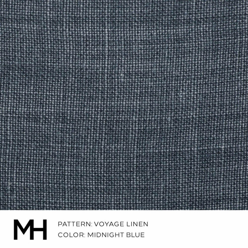 Moss Home Voyage Linen Midnight Blue Fabric by the Yard