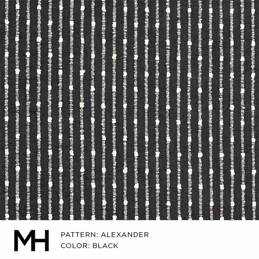 Moss Home Alexander Black Fabric by the Yard