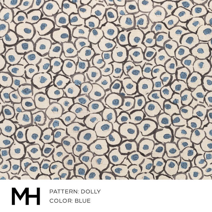 Moss Home Dolly Blue Fabric by the Yard