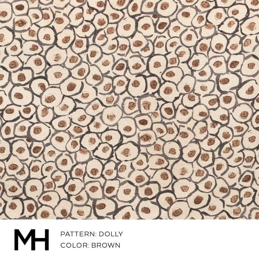 Moss Home Dolly Brown Fabric by the Yard