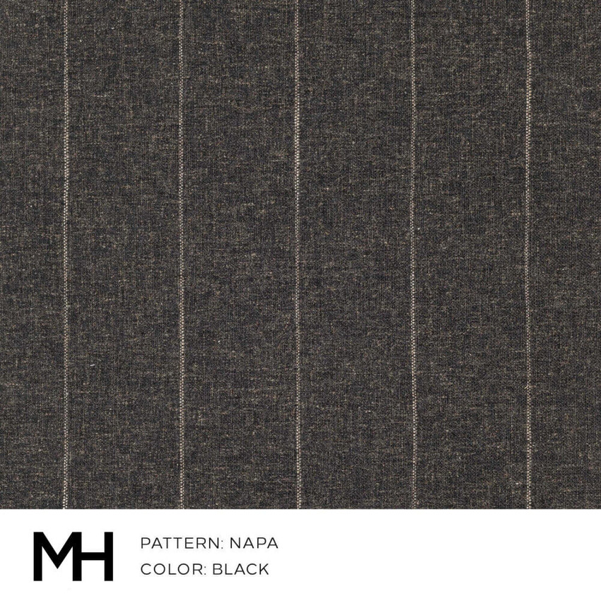 Moss Home Napa Black Fabric by the Yard