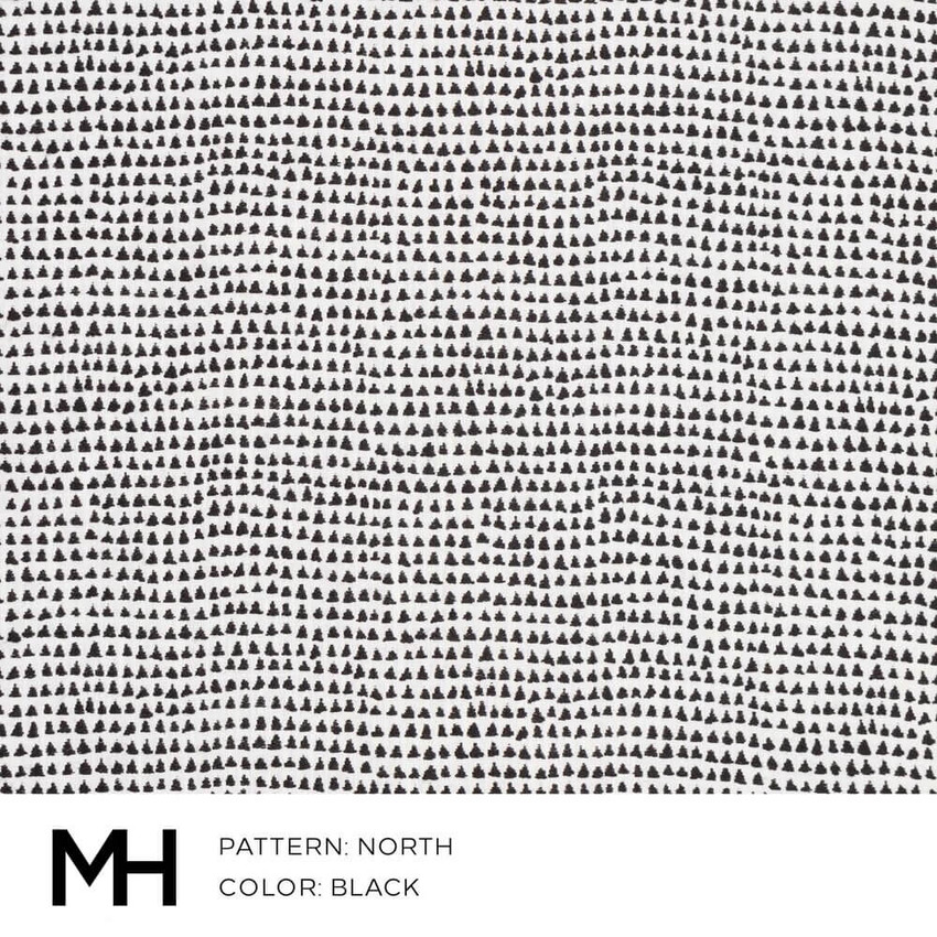 Moss Home North Black Fabric by the Yard