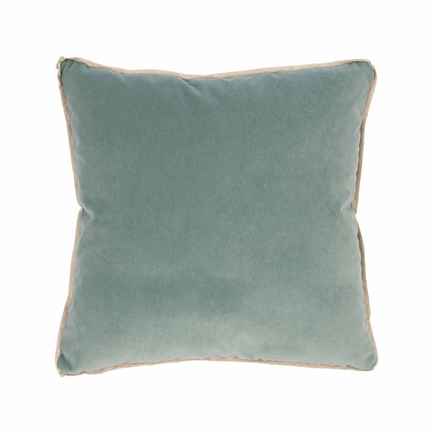 Moss Home Banks Pillow in Mineral, velvet throw pillow, accent pillow, decorative pillow