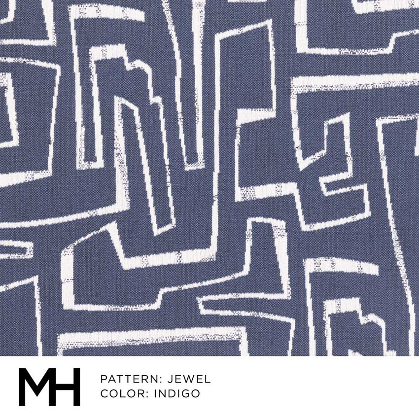 Jewel Indigo Fabric Swatch Moss Studio Moss Home
