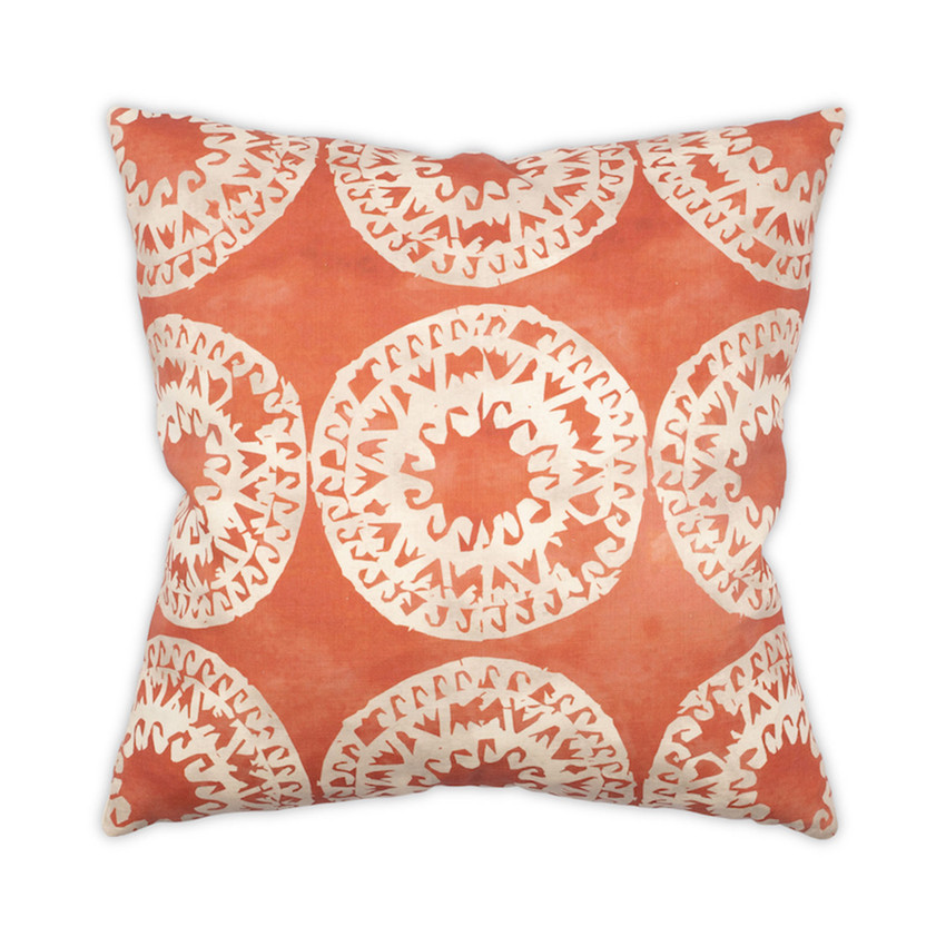 Moss Home Mandala 22" Pillow in Pomegranate, 22" throw pillow, accent pillow, decorative pillow