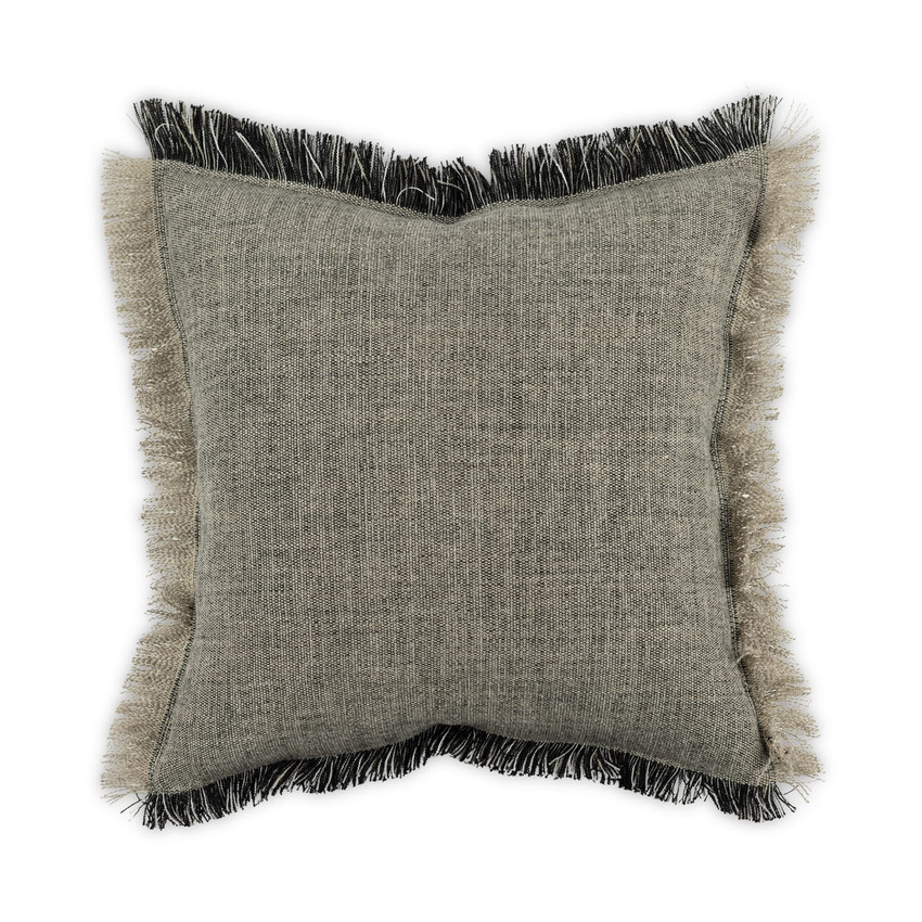 Heavy Linen Frayed Pillow