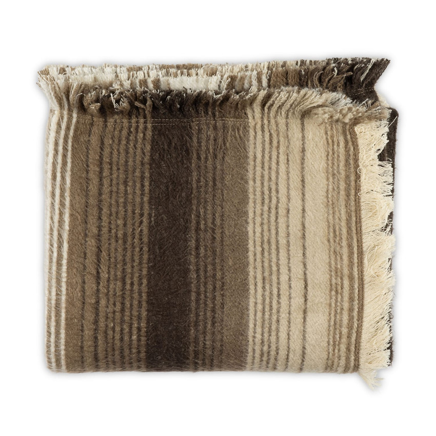 Moss Home Lineup Frayed Throw, accent throw blanket, decorative throw, natural throw | Made in the USA