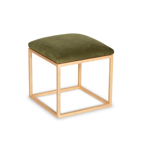 Moss Home - Made in the USA Block Ottoman, Moss Studio Block Ottoman