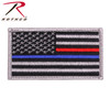 Rothco Thin Blue Line / Thin Red Line US Flag Patch - Hook Back