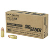 Sig Ammo 9mm M17 124gr +p Fmj 50/100