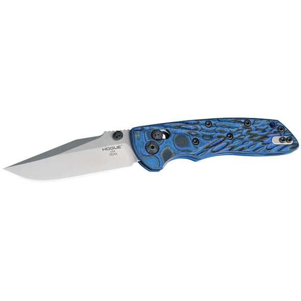 Hogue Deka 3.25" Clp Tmb G10 Blu Lv