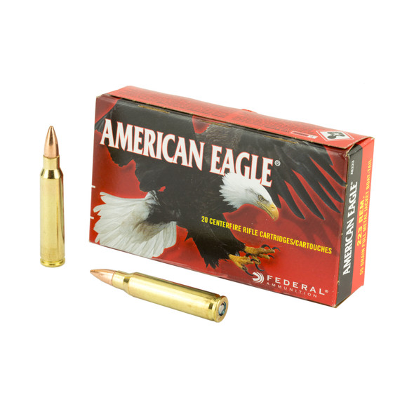 Fed Am Eagle 223rem 55g Fmj Bt20/500