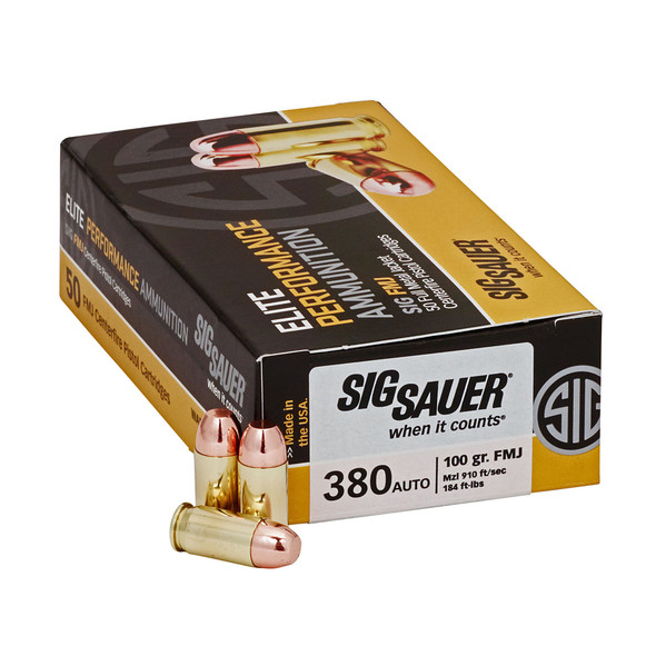 Sig Ammo 380acp 90gr Jhp 50/500