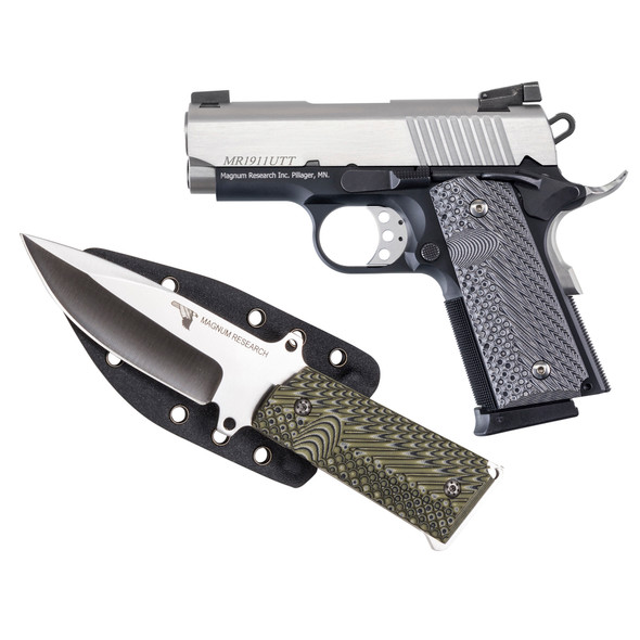 De 1911 45acp 3" 6rd Tt Ads W/ Knife