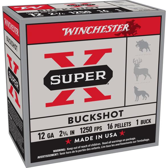 Win Superx 12ga 2.75 Buckshot 25/250