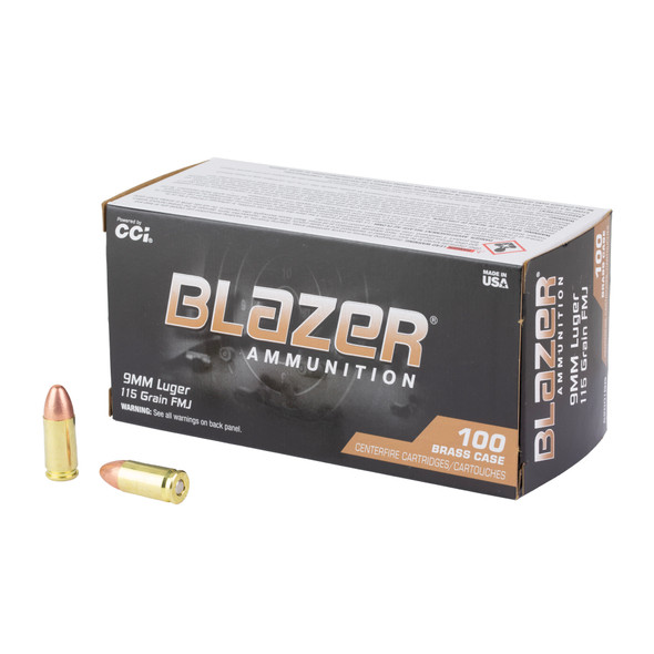 Blazer Brass 9mm 115gr Fmj 100/1000