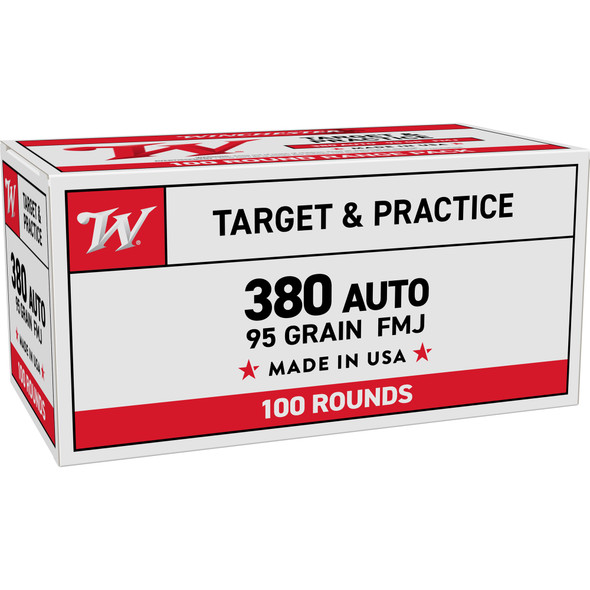 Win Usa Trgt 380acp 95gr Fmj 100/500