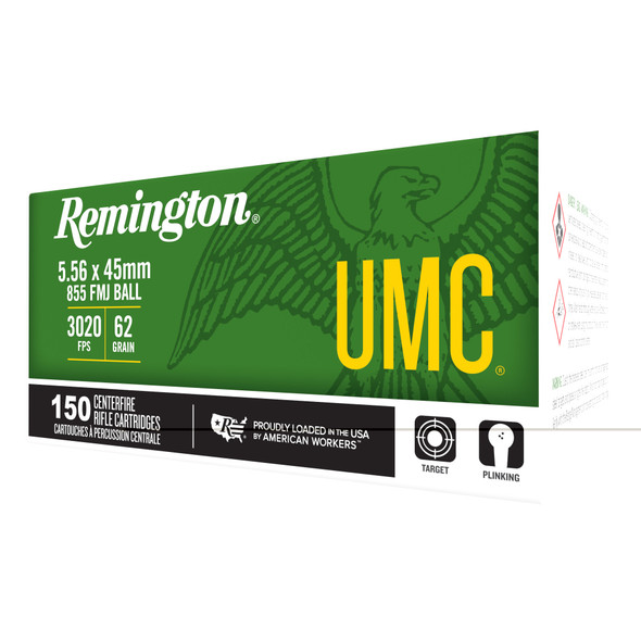 Rem Umc 556nato 62gr 855 Fmj 150/600