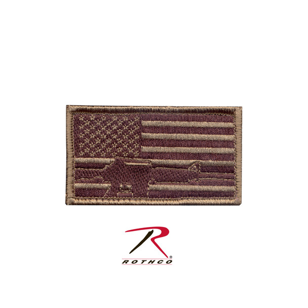 Rothco Subdued Flag & Rifle Morale Patch