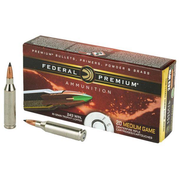 Fed Prm 243win 85gr Trphy Copper 20