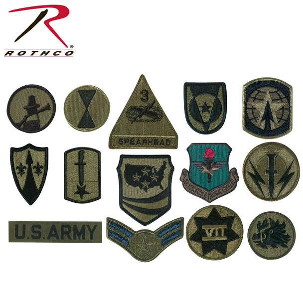 Rothco Subdued Military Assorted Military Patches - 8913-10386