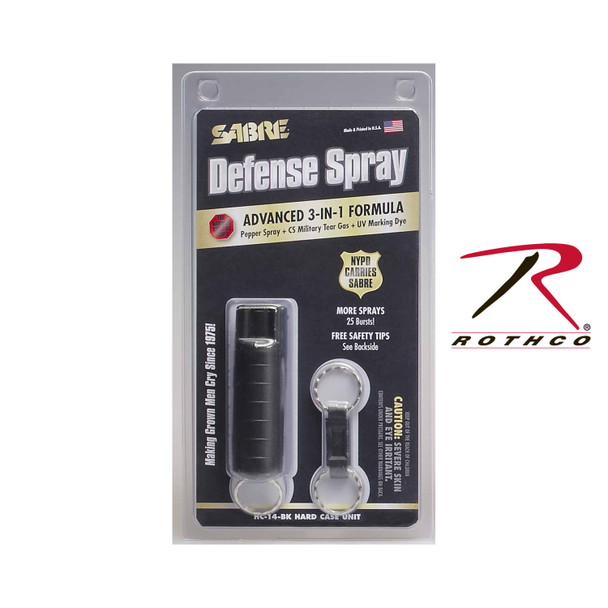 Sabre 3-In-1 Pepper Spray With Plastic Case