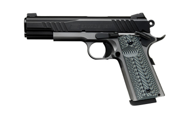 Sav 1911 45acp 5" 8rd Blk/sts