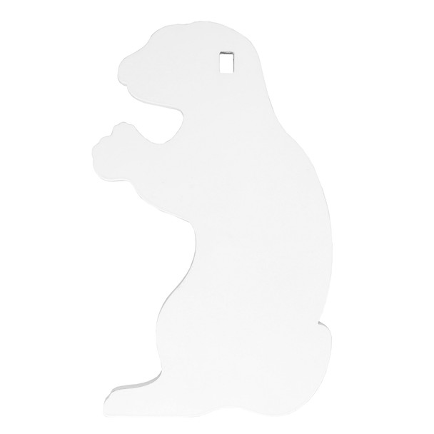 B/c Ar500 3/8" Silhouette Gopher Wht