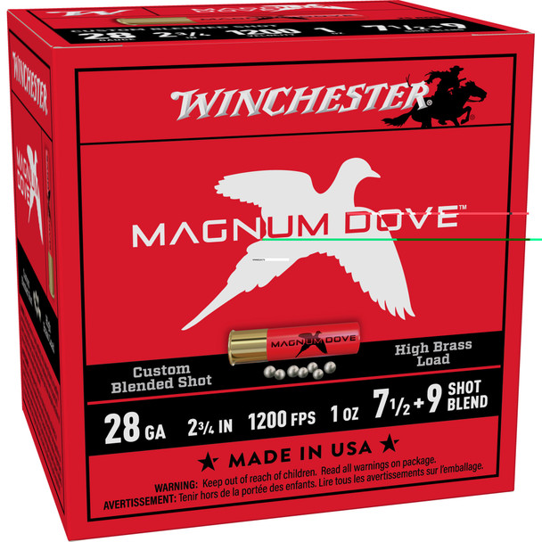 Win Mag Dov 28g 2.75" #7.5/#9 25/250