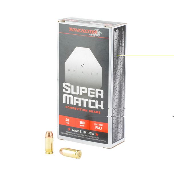 Win Super Mtch 40s&w 180gr Fn 50/500