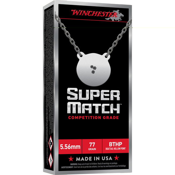 Win Sprmatch 5.56mm 77gr Bthp 20/200