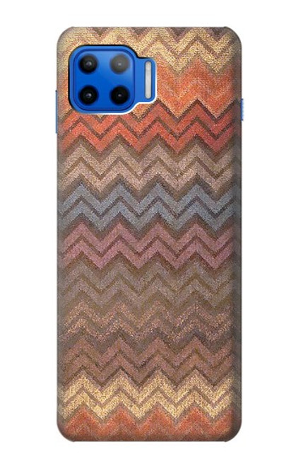 S3752 Zigzag Fabric Pattern Graphic Printed Case For Motorola Moto G 5G Plus